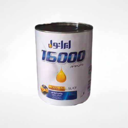 روغن موتور ایرانول 16000 20W-50 SL چهار لیتری